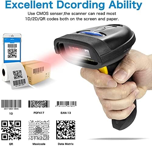 [NETUM NT‑1228BL] Escáner de códigos de barras 2D 1D QR inalámbrico con conectividad múltiple, batería de larga duración y diseño ergonómico